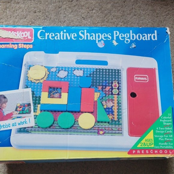 Playskool Creative Shapes Pegboard Activity Desk #2051 Learning Kid Toy 1994 - Picture 7 of 7